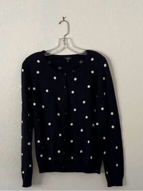Black Polka Dot Talbots Cotton Sweater